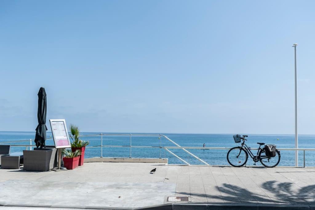 Superbe Studio Avec Terrasse En Front De Mer 芒通 外观 照片