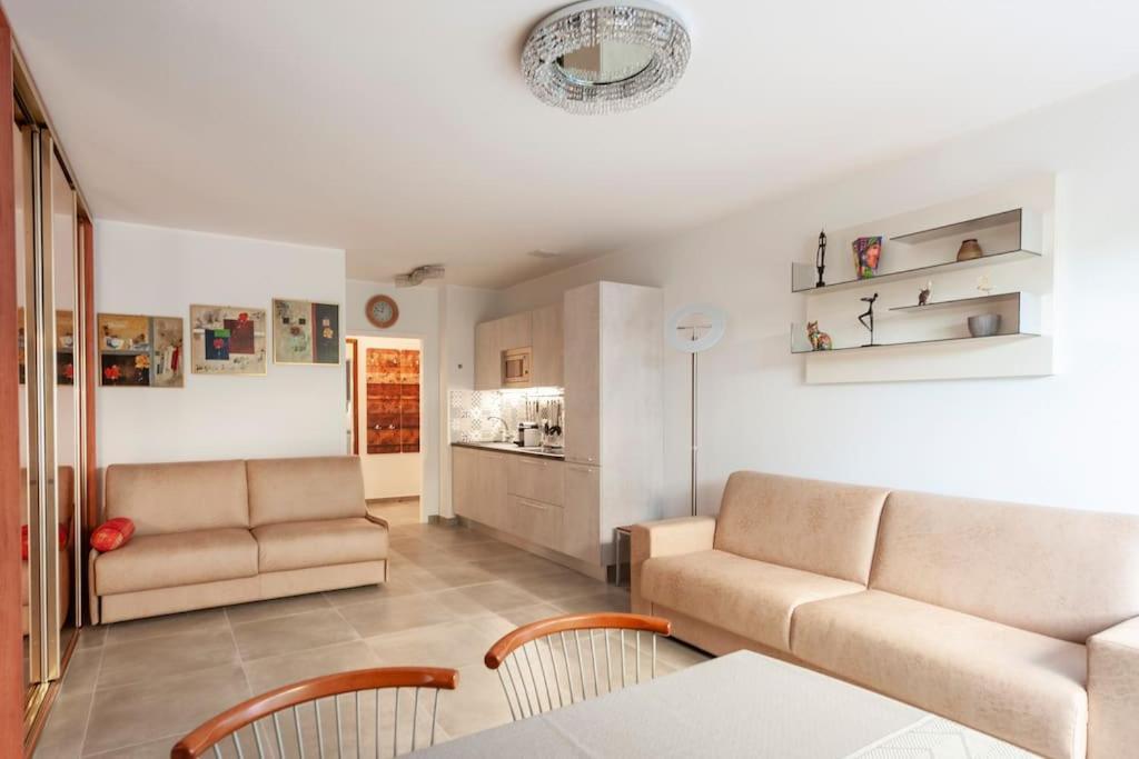 Superbe Studio Avec Terrasse En Front De Mer 芒通 外观 照片